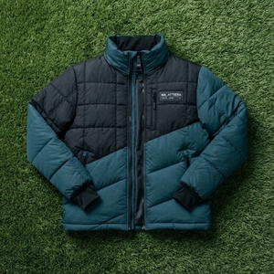 Veste matelassée pour homme, color block, col montant, empiècements diagonaux, chaude, zippée, hiver, OEM ODM, vente en gros - Product Image 5