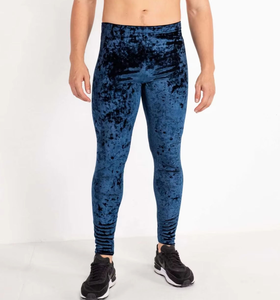Collants de compression personnalisés OEM pour hommes, séchage rapide, respirants, couche de base de sport, poche latérale, taille élastique, longueur cheville, Spandex/Polyester - Product Image 2
