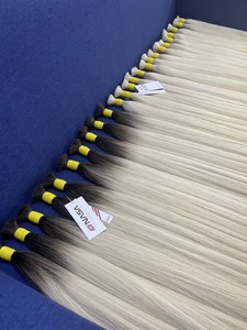 ขายดีที่สุดต่อผมจํานวนมากสี ombre สีเทาแอชและสีบลอนด์ 24 นิ้วจัดส่งรวดเร็ว - Product Image 4