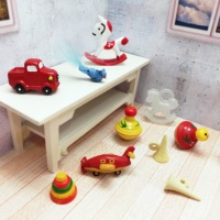 Maison de poupée miniature 1:12 en bois et résine, kit de bricolage pour la salle de jeux des enfants