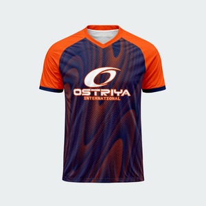 Maillot de football court tendance à col en V pour adultes, personnalisable, couleur unie, impression de nom, respirant, logo frontal, séchage rapide, haute performance - Product Image 1