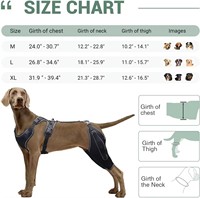 Attelle de genou pour chien en coton respirant écologique personnalisée avec harnais pour l'articulation du tendon croisé transversal arrière, soutien de la patte arrière, utilisation en plein air
