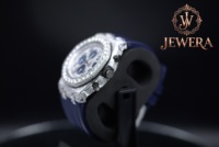 Reloj Mossinate de Lujo, Acero Inoxidable, Cristal y Diamantes Genuinos, Movimiento Mecánico, Estilo Hip Hop para Hombre y Mujer