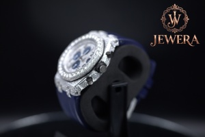 Mossinate Luxury Rubber Diamond <b>Watch</b> Waterproof Stylish Timepiece with Genuine Diamonds <b>for</b> Men and Women - Product Image 3