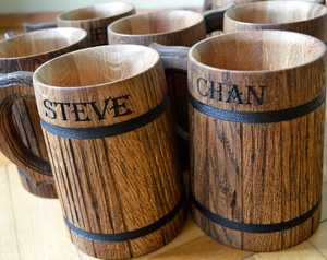 MN EXPORTS Luxury Wooden Drinking <b>Mugs</b> Natural Jujube Wood Eco-Friendly Insulated Coffee Beer Stein Tankard Microwave Safe - Product Image 2