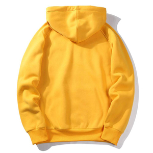 Sudadera con Capucha Amarilla para Hombre, Corte Regular, Informal, Tejida, de Color Sólido - Product Image 2