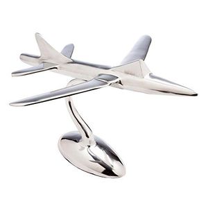 Escultura de Avión a Reacción de Aluminio de Moda, Modelo de Aeronave, Estatua Decorativa de Metal, Decoración para el Hogar, Oficina, Hotel, Escritorio, Coleccionable - Product Image 1