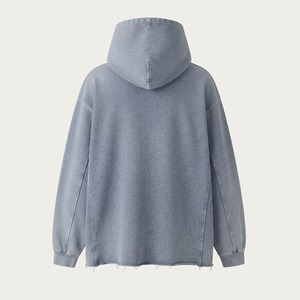 Sudaderas con Capucha Extra Grandes de Alta Calidad con Diseño Personalizado 2026 para Hombre, Sudaderas con Capucha Cortadas con Bajo sin Rematar y Lavado Ácido para Hombre - Product Image 4