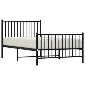 Cadre de lit simple en acier noir thermolaqué – Catégorie de produits : Lits métalliques - Product Image 3