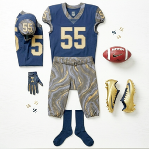 Wholesale American Football Uniform Jersey with Short Set Moisture Wicking Fabric Sportswear with OEM Services - Product Image 6