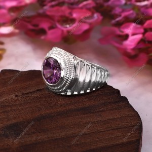 Anillo de Ágata con Baño de Plata, Hecho a Mano, Estilo Vintage, para Hombre y Mujer, Regalo de Cumpleaños, Todas las Tallas Disponibles - Product Image 6
