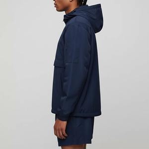 Nouvel ensemble short et sweat à capuche zippé en nylon coupe-vent imprimé personnalisé pour homme, léger, respirant et à séchage rapide, collection été 2025 - Product Image 5