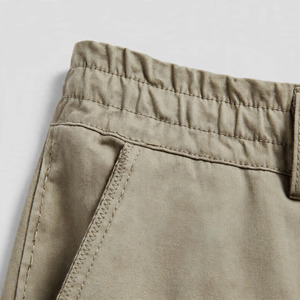 Pantalones de Hombre Beige de Corte Recto, Cintura Elástica, Antiarrugas, con Bolsillos Laterales, Estilo Casual Elegante para Primavera - Product Image 6