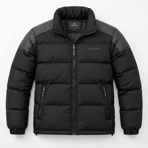 Men's Black <b>Light</b> Grey <b>Puffer</b> <b>Jacket</b> Lightweight Quilted Stand Collar Zip Up Winter <b>Jacket</b> Casual Outdoor Streetwear Custom - Product Image 1