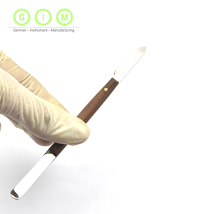 Cuchillo de modelado dental de doble punta de acero inoxidable con mango de madera, herramienta de tallado, instrumentos quirúrgicos dentales CE - Product Image 2