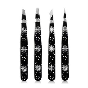 ชุดแหนบตัดขนตาสแตนเลสสตีล Morje Surgical Precision ลายใบไม้สีดำ ปลายเรียบ 10 มม. รุ่น MS-ET-0007 - Product Image 2
