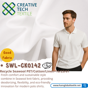 SWL-CK0142 Lana de Poliéster Reciclada Sostenible para Camisetas, Fabricada en Taiwán - Product Image 2