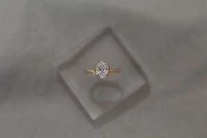 2.2 mm Twisted Band <b>Engagement</b> <b>Rings</b> Basket Prong Set Minimalist Anniversary Jewelry <b>Oval</b> Lab Grown Diamond 1.20 Carat IGI - Product Image 3