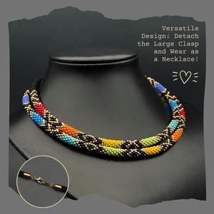 Chaîne de corps artisanale en perles de rocaille, motif coloré, élégante, style bohème pour femme, 18 pouces, accessoire de mode pour festival, fête, plage, cadeau - Product Image 4