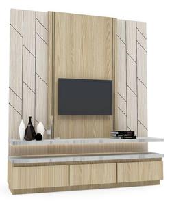 Modern Wood Grain <b>TV</b> <b>Stand</b> Media Console Entertainment Center Wall Mounted Display Cabinet for Living Room Fits 65 in and up - Product Image 2