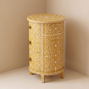 Mesa de Noche de Diseño Moderno y Ecológico con Incrustaciones de Hueso Antiguo, Muebles para el Hogar, Dormitorio, Sala de Estar, Baño, Hotel/Apartamento - Product Image 3