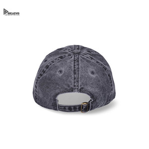 Gorra de Béisbol de Mezclilla de Alta Calidad, 6 Paneles, Ajustable, de Algodón Lavado, Unisex, Casual, Color Sólido, Talla Adulto 58-60CM - Product Image 2