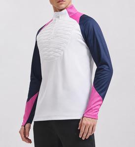 เสื้อแจ็คเก็ตบอมเบอร์คอร์ดูรอยแบบซิปครึ่งตัว ยูนิเซ็กซ์ ตัดต่อสีสัน ป้องกันลม ระบายอากาศได้ดี ผลิตจากผ้าโพลีเอสเตอร์/คอตตอนผสม เหมาะสำหรับใส่ลำลองในฤดูใบไม้ร่วง - Product Image 5