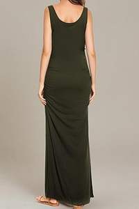 Nouvelle Arrivée 2025 Robe de Grossesse Unie Lavable pour Femme, Vêtement d'Allaitement Sans Manches Longueur Ras du Sol - Product Image 5