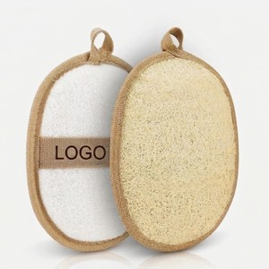 Custom Logo Natural Loofah Bath Sponge Organic Shower Sponge Eco Body Scrubber for Promotional Hotel Gift Wholesale - Product Image 1