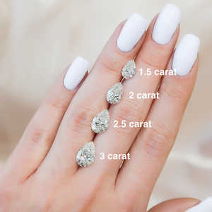 1,0-3.0cts Anillo de diamante cultivado en laboratorio de pera - Product Image 1