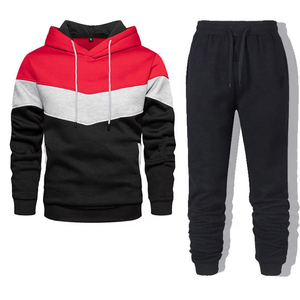Conjunto Deportivo Unisex de Dos Piezas con Sudadera con Capucha de Algodón 100% Grueso en Amarillo, Azul y Blanco y Pantalones Deportivos Negros con Logotipo Personalizado - Product Image 5