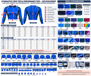 เสื้อครอปสำหรับยิมนาสติกและเสื้อสำหรับการแสดง |   สีฟ้า - หกสี |   ผู้ผลิตเสื้อผ้ากีฬา |   ยืดได้สี่ทิศทาง | - Product Image 6