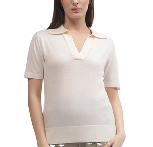 Ventes directes d'usine polo t-shirt mode femmes solide polo manches courtes t-shirt - Product Image 1