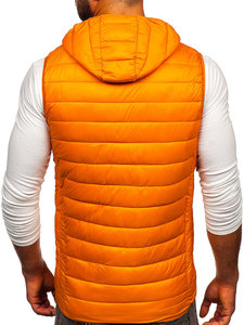 Wholesale Men's Puffer <b>Gilet</b> Streetwear Winter Fashion Clothing Sleeveless Jacket Vest Outdoor Hooded <b>Gilet</b> - Product Image 2