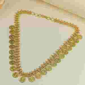 Magnifique collier en argent sterling 925 plaqué or, bijou traditionnel, cadeau pour femme - Product Image 2