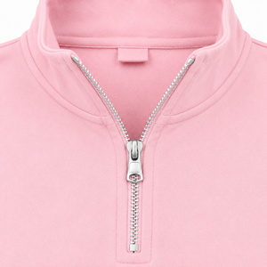 Suéter de Punto WARPRO INDUSTRY para Hombre, Color Rosa Sólido, Cierre de Cremallera 1/4, Corte Regular, Manga Larga, Cuello Alto, Poliéster/Algodón - Product Image 5