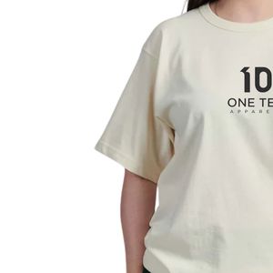 เสื้อยืดผู้หญิงทรงหลวม สีธรรมชาติ ผ้าฝ้ายนุ่ม คอกลม แขนสั้น เรียบง่าย สวมใส่สบายทุกวัน - Product Image 5