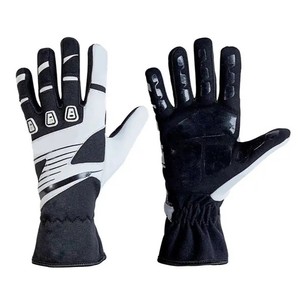 Guantes de Carreras de Dedo Completo, Ligeros, Impermeables, para Karting, Invierno, Recubiertos de PU, Antideslizantes, Unisex, para Exteriores, Rojos y Negros con Paneles y Cierre de Gancho - Product Image 4