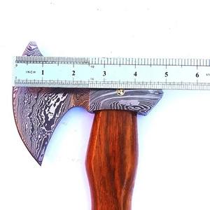 NM- High Quality Damascus Steel Tomahawks <b>Axe</b> Head Multi-Purpose Use with Ash <b>Wood</b> Handles Popular Design for Camping - Product Image 6