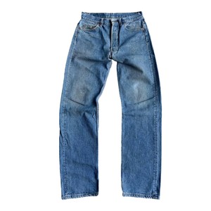 Selvedge กางเกงยีนส์ผ้ายีนส์ขาบานสำหรับผู้หญิง Y2K ซักสีฟ้าแบบหลวมการออกแบบด้านหน้าแบนสำหรับฤดูหนาว - Product Image 1