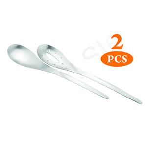 Juego de 2 Servidores de Ensalada de Acero Inoxidable, Ecológicos, Aptos para Microondas, Utensilios de Cocina - Product Image 1