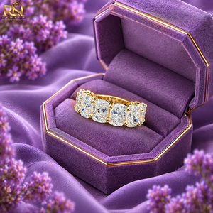 <b>Cushion</b> Cut Lab Grown Diamond Solitaire <b>Ring</b> 9K/14K/18K Solid Gold Luxury Unisex Engagement Bridal <b>Wedding</b> Band - Product Image 4