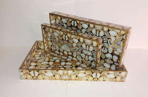 Bandeja de Servir Rectangular de Madera Hecha a Mano, Ecológica, Estilo Rústico, para Fiestas, Decoración de Sala de Estar, Falak World Export Uttar - Product Image 6