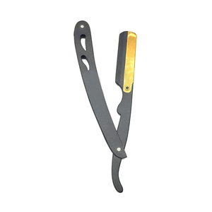 Rasoir de barbier Azicon en acier inoxydable de style turc, lame droite pliable, outil de rasage pour salon de coiffure, lame simple - Product Image 6