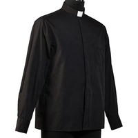 Hommes Halloween prêtre béni clergé chemise noire Costumes T-Shirt haut pour prédicateur Cosplay église louange danse liturgique danse
