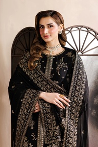Costumes de fête pakistanais en gros, shalwar kameez pour femmes, modèles de créateurs, costumes en organza brodés. - Product Image 6