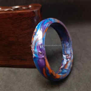 Pulseras de Resina Hechas a Mano de Lujo, Brazaletes de Moda de Primera Calidad, Joyería de Arte Popular con Efectos de Mármol, Estilo Moderno para Mujer - Product Image 6