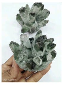 Punta de Cuarzo Verde, Clúster Familiar, Regalo, Cuarzo Ahumado, Cristal, Espécimen Mineral, Sanación, Desmagnetización - Product Image 3