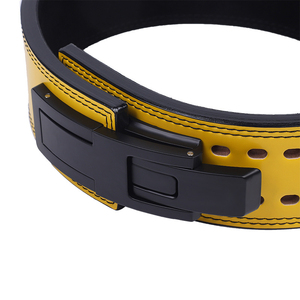 High Quality Cowhide Gym Training Lifting Belts Customizable Logo Power Training Lever Buckle Fitness <b>Back</b> <b>Support</b> - Product Image 3