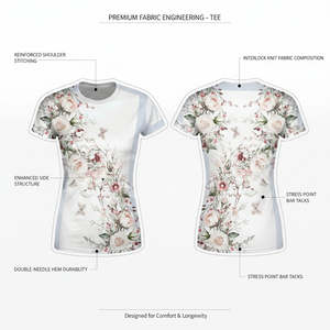 Camiseta de Yoga Floral, 95% Poliéster, 5% Poliéster, Precio Económico al por Mayor, para Entrenamiento, Gimnasio, Fitness, Casual, Verano, Personalizada - Product Image 2